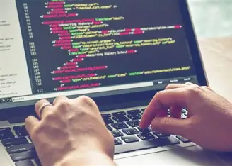 Coding on a laptop keyboard